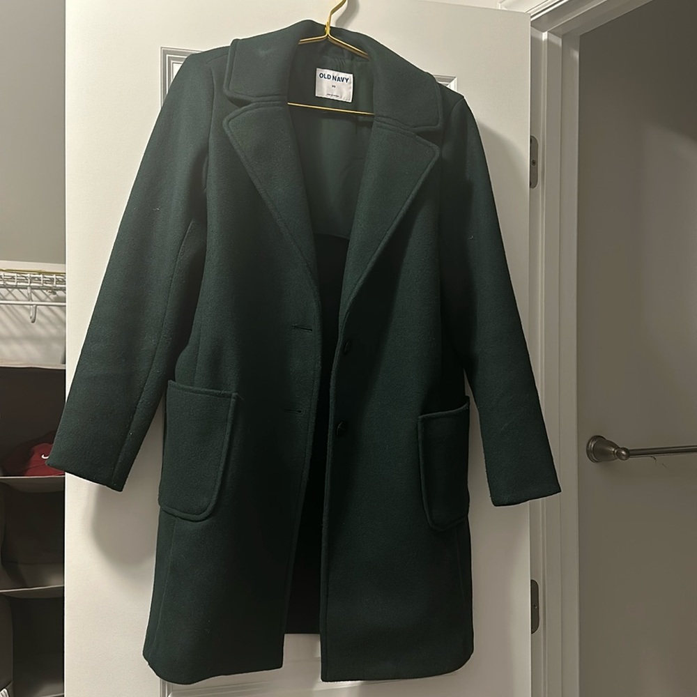 Green old navy pea coat